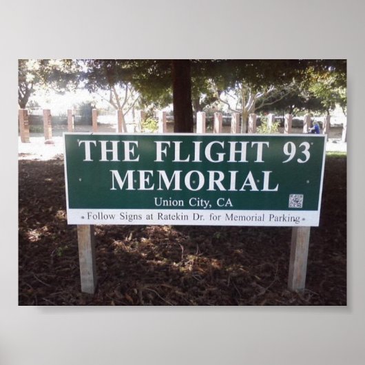 Vliegtuig 93 Memorial Sign Poster (Voorkant)
