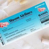 Vliegtuig aan boord van een pas-dag-uitnodiging kaart