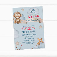 Vliegtuig Aap Pilot Time vliegt Jongens Verjaardag