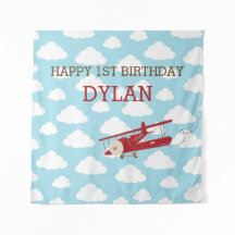  Vliegtuig Achtergrond / Jongen Verjaardagsbanner