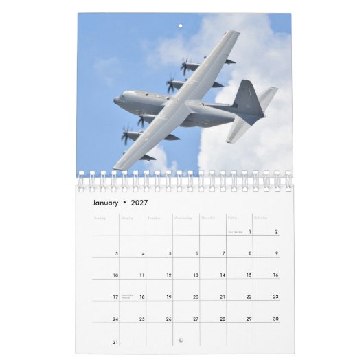 Vliegtuig Agenda Kalender (Jan 2027)