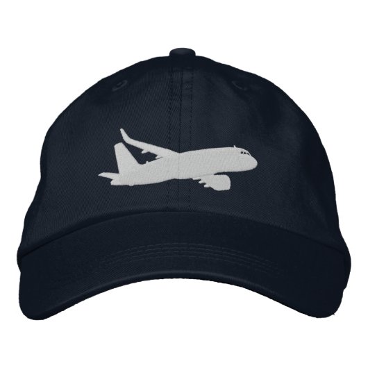 Vliegtuig Airliner Jet Silhouette Flying Embroider Pet (Voorkant)