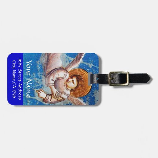 VLIEGTUIG ANGEL MONOGRAM BAGAGELABEL (Voorkant horizontaal)