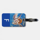 VLIEGTUIG ANGEL MONOGRAM BAGAGELABEL (Achterkant horizontaal)