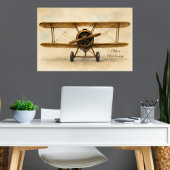  vliegtuig Antiek tweedekker Aviation Aviator Poster
