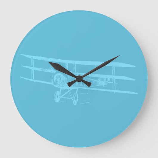 vliegtuig Art CUSTOM COLOR Grote Klok (Voorkant)