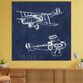  vliegtuig Art Newspapier Text & Script Style Canvas Afdruk (Insitu (Woonkamer))