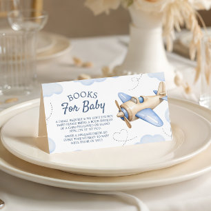 Vliegtuig Aviator Boeken voor Baby Insteekkaart Informatiekaartje