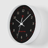 Vliegtuig Aviator Clock Dark (Hoek)