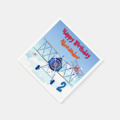 Vliegtuig Aviator Verjaardagsfeest Servet (Hoek)