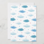  Vliegtuig Baby Boy Baby shower Uitnodiging (Achterkant)