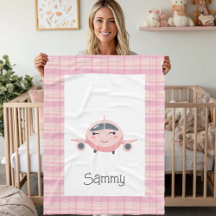 Vliegtuig Baby Meisje Roze Grijs Schattig Babyfees
