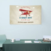 Vliegtuig Baby shower Banner Travel Adventure Boy (Beurs)