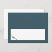 vliegtuig Baby shower beschrijfbare plaats kaart (Voorkant / Achterkant)