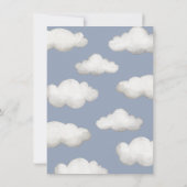 vliegtuig Baby shower dank u kaart (Achterkant)