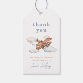  Vliegtuig Baby shower Favor Tags Cadeaulabel