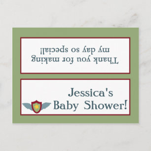 Vliegtuig Baby shower Goody Bag Toppers Uitnodiging Briefkaart