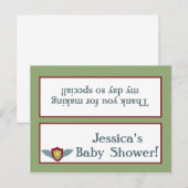 Vliegtuig Baby shower Goody Bag Toppers Uitnodiging Briefkaart (Voorkant / Achterkant)
