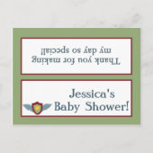 Vliegtuig Baby shower Goody Bag Toppers Uitnodiging Briefkaart (Voorkant)