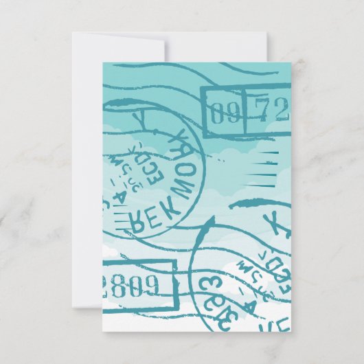 Vliegtuig Baby shower Guessing spel Kaart (Achterkant)