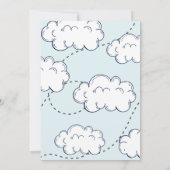 Vliegtuig Baby Shower Kaart (Achterkant)
