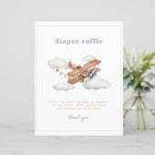  vliegtuig Baby shower luier Raffle teken (Staand voorkant)