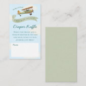 Vliegtuig Baby shower Luierkrabbel Informatiekaartje (Voorkant / Achterkant)