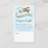 Vliegtuig  Baby shower Luierkrabbel Informatiekaartje (Voorkant)