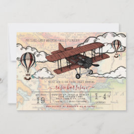  vliegtuig | Baby shower reizen Kaart