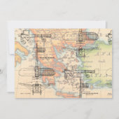  vliegtuig | Baby shower reizen Kaart (Achterkant)