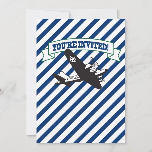 Vliegtuig baby shower uitnodiging ticket CUSTOM (Achterkant)