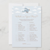 Vliegtuig Baby shower Wat is er op uw telefoon spe Kaart (Voorkant)