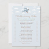 Vliegtuig Baby shower zou mama liever spel Kaart (Voorkant)