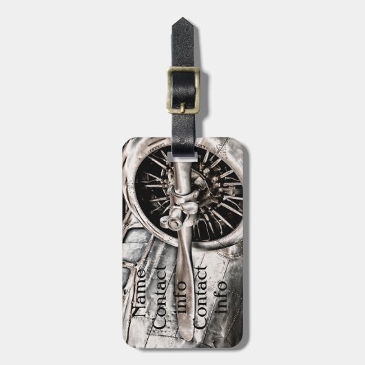 vliegtuig bagagelabel (Voorkant verticaal)