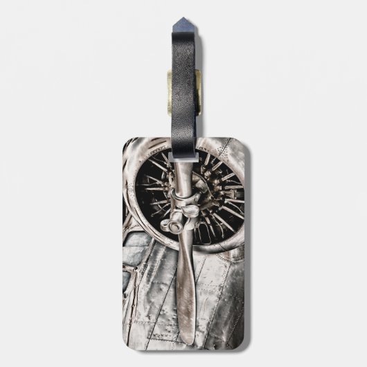 vliegtuig bagagelabel (Achterkant verticaal)