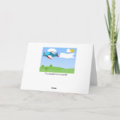 Vliegtuig Banner Boy Wenskaart Kaart (Achterkant)