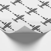 VLIEGTUIG BAR CODE Jetstream Barcode Patroon Ontwe Cadeaupapier (Hoek)