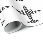 VLIEGTUIG BAR CODE Jetstream Barcode Patroon Ontwe Cadeaupapier (Rol Hoek)
