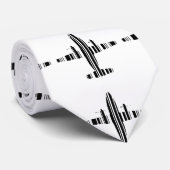 VLIEGTUIG BAR CODE Jetstream Barcode Patroon Ontwe Stropdas (Opgerold)