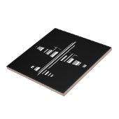 VLIEGTUIG BAR CODE Jetstream Barcode Patroon Ontwe Tegeltje (Zijkant)