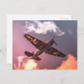 vliegtuig Beauful Sky Briefkaart (Voorkant / Achterkant)