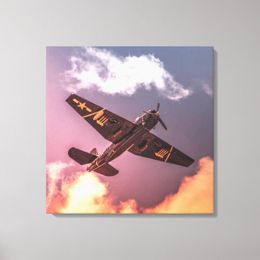  vliegtuig Beauful Sky Canvas Afdruk (Voorkant)
