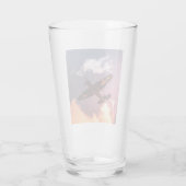  vliegtuig Beauful Sky Glas (Achterkant)