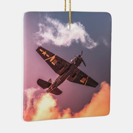  vliegtuig Beauful Sky Keramisch Ornament (Rechts)