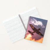 vliegtuig Beauful Sky Notitieboek (Binnen)
