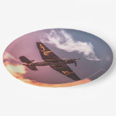  vliegtuig Beauful Sky Papieren Bordje (Gekanteld)