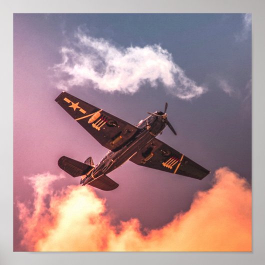  vliegtuig Beauful Sky Poster (Voorkant)