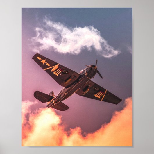 vliegtuig Beauful Sky Poster (Voorkant)