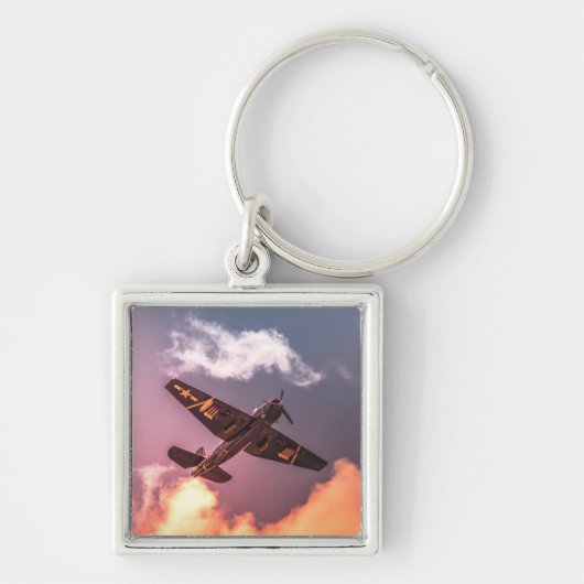 vliegtuig Beauful Sky Sleutelhanger (Voorkant)