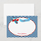 Vliegtuig bedankt kaarten (Voorkant / Achterkant)